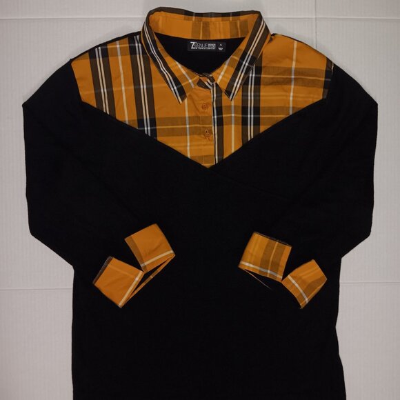 7TH AVENUE NY & COMPANY KNIT/ WOVEN TOP - Picture 8 of 13